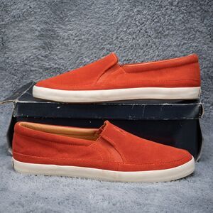 Polo Ralph Lauren Elbert Slip On Shoes Mens 12D Orange Suede Sneakers w/box